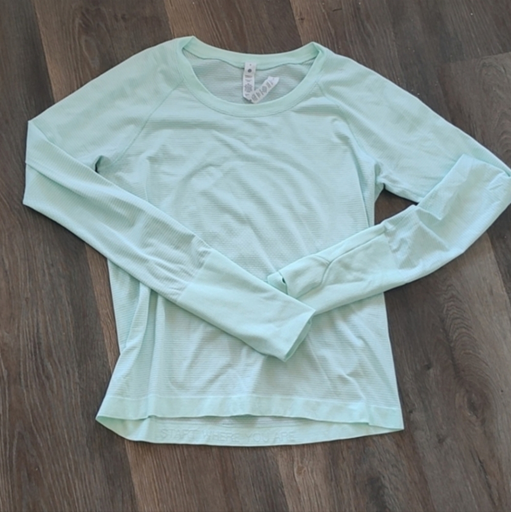 Lululemon Athletica Mint Long Sleeve Tee